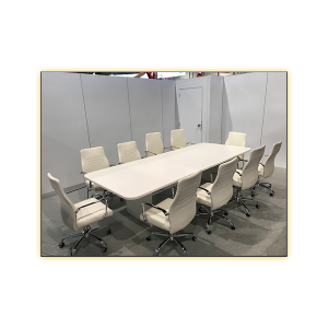 Fenella Office Chair - White - with 8.5ft White Conference Table