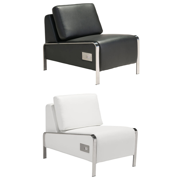 Volt USB Armless Chairs - V-Decor Trade Show Furniture Rentals in Las Vegas
