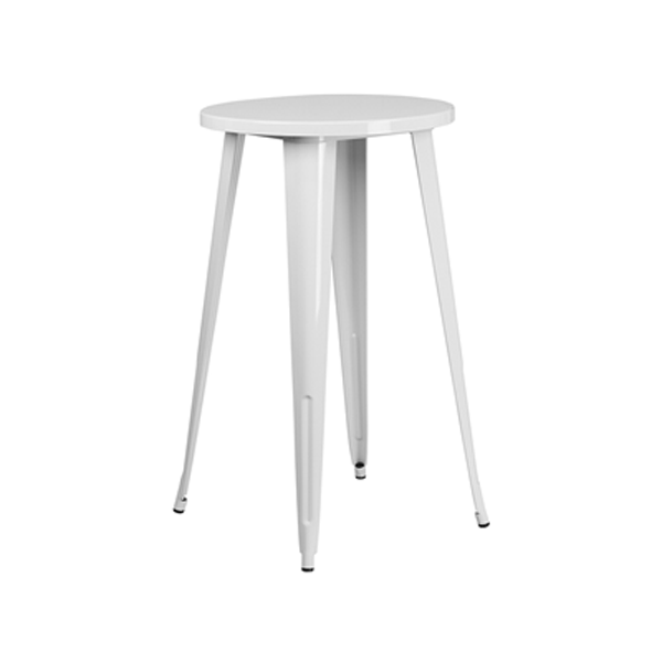 Retro Round Bar Table - White