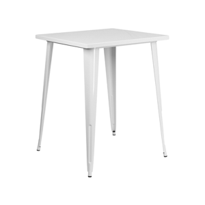 Retro Square Bar Table - White